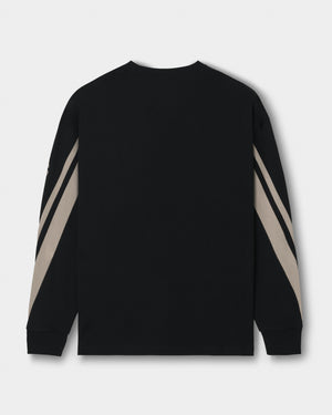 CRONOS AXIS L/S TEE【BLACK×GREIGE】