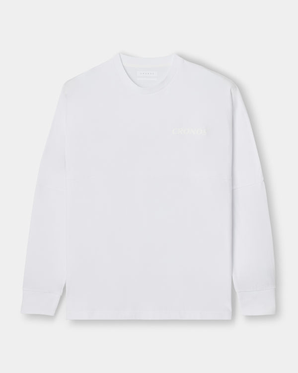 CRONOS REFLECTIVE LOGO L/S TEE【WHITE】