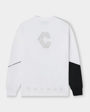 CRONOS SEGMENT L/S TEE【WHITE】