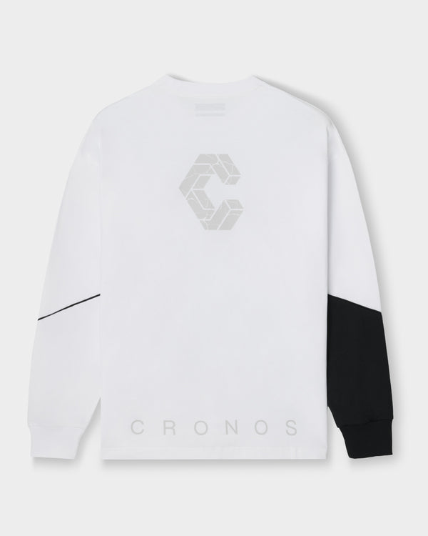 CRONOS SEGMENT L/S TEE【WHITE】