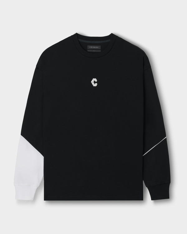 CRONOS SEGMENT L/S TEE【BLACK】