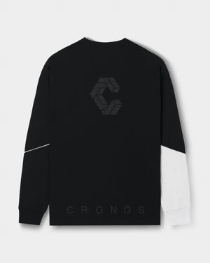 CRONOS SEGMENT L/S TEE【BLACK】
