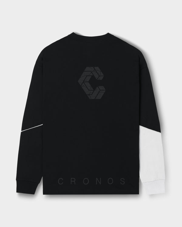 CRONOS SEGMENT L/S TEE【BLACK】
