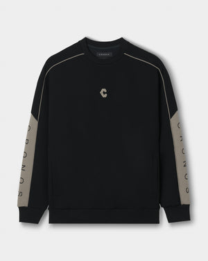 CRONOS ANGLE SWEAT【BLACK×TAUPE】
