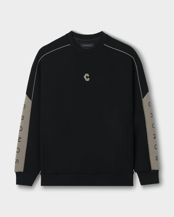 CRONOS ANGLE SWEAT【BLACK×TAUPE】
