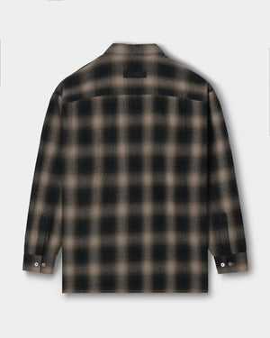 CRONOS TRAD CHECK SHIRT【BLACK×TAUPE】