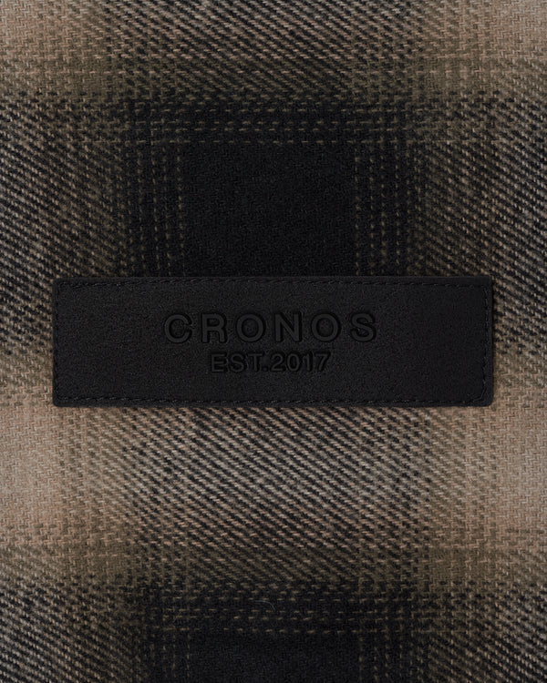 CRONOS TRAD CHECK SHIRT【BLACK×TAUPE】
