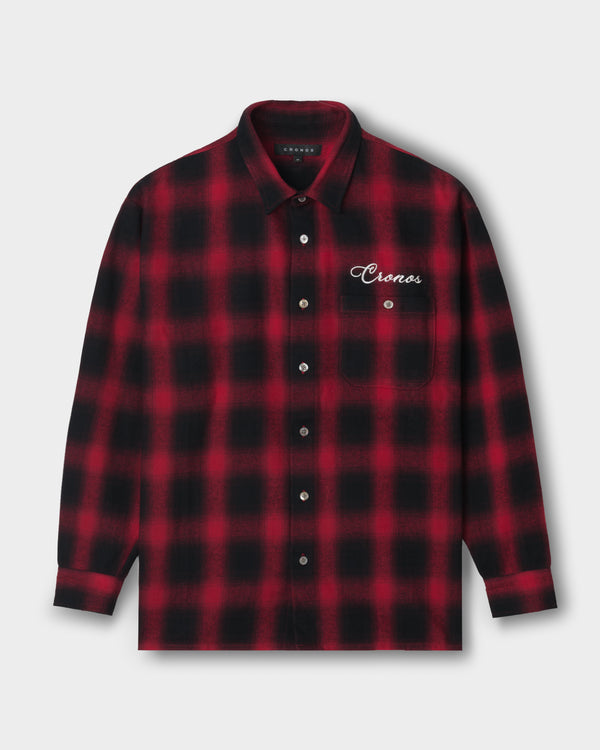 CRONOS TRAD CHECK SHIRT【RED】