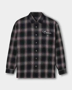 CRONOS TRAD CHECK SHIRT【BLACK】