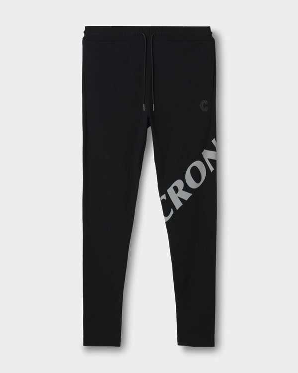 CRONOS REFLECTIVE LOGO SKINNY PANTS【BLACK×SILVER】