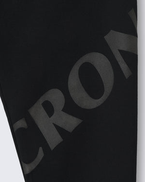 CRONOS 反光標誌窄管褲【黑×黑】