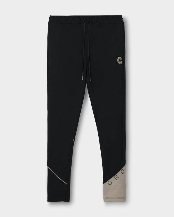 CRONOS  SEGMENT SKINNY PANTS【BLACK×GREIGE】