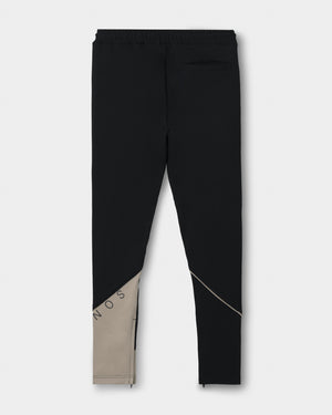 CRONOS  SEGMENT SKINNY PANTS【BLACK×GREIGE】
