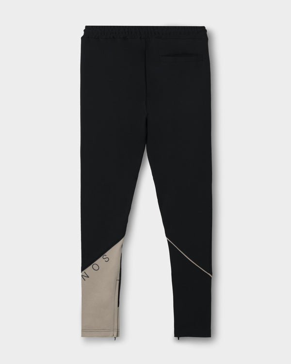CRONOS  SEGMENT SKINNY PANTS【BLACK×GREIGE】
