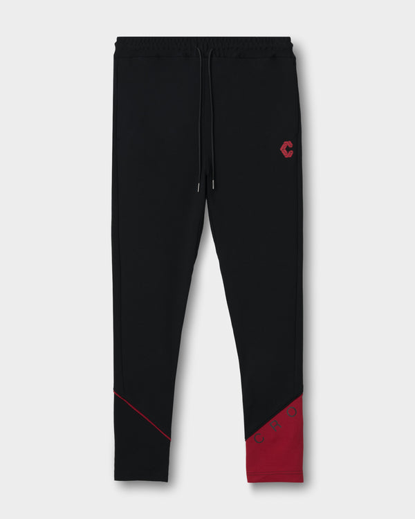 CRONOS  SEGMENT SKINNY PANTS【BLACK×RED】