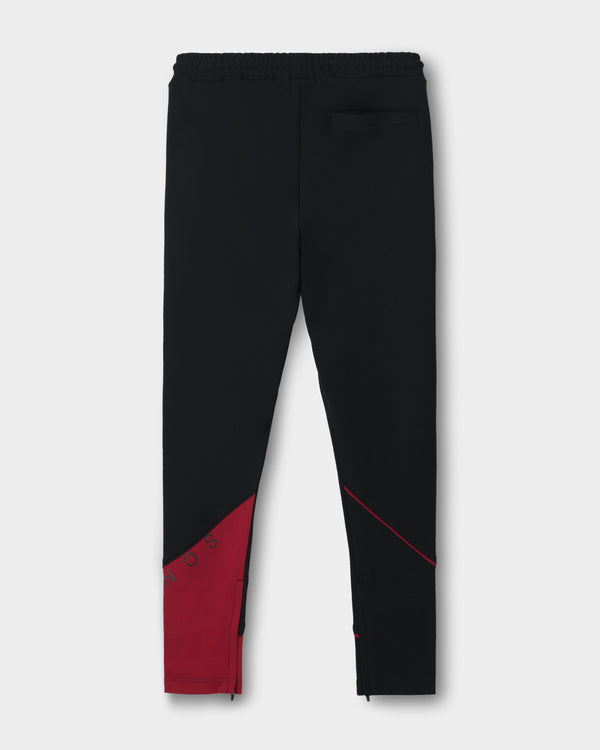 CRONOS  SEGMENT SKINNY PANTS【BLACK×RED】