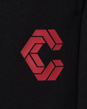 CRONOS  SEGMENT SKINNY PANTS【BLACK×RED】