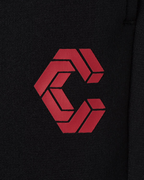 CRONOS  SEGMENT SKINNY PANTS【BLACK×RED】
