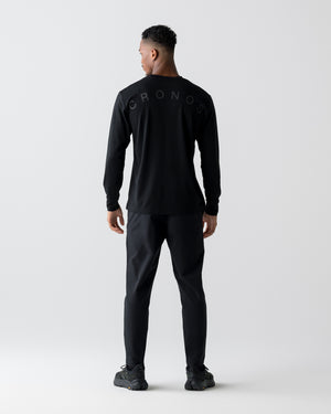 CRONOS CLEAN STRETCH L/S TEE【BLACK】