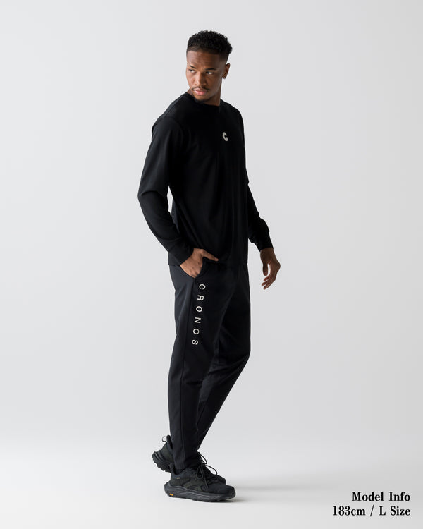 CRONOS CLEAN STRETCH L/S TEE【BLACK】
