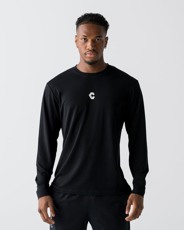 CRONOS CLEAN STRETCH L/S TEE【BLACK】