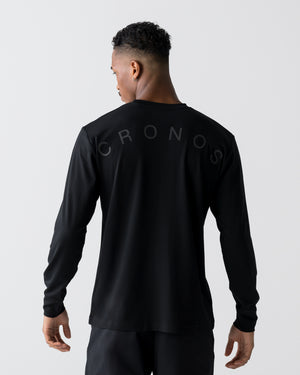 CRONOS CLEAN STRETCH L/S TEE【BLACK】