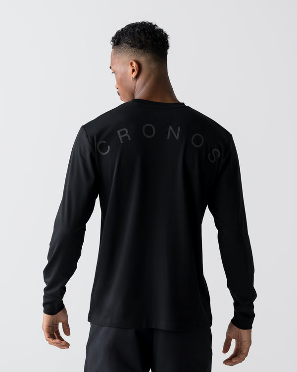 CRONOS CLEAN STRETCH L/S TEE【BLACK】