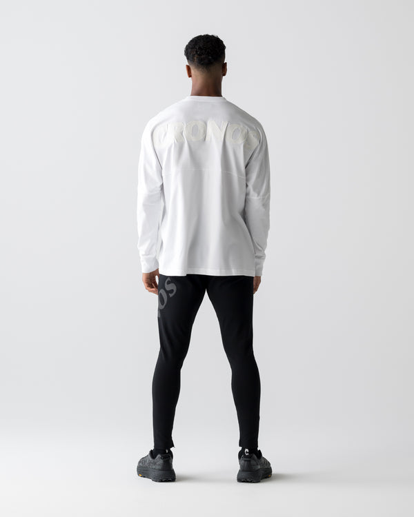 CRONOS REFLECTIVE LOGO L/S TEE【WHITE】