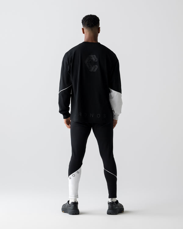 CRONOS SEGMENT L/S TEE【BLACK】