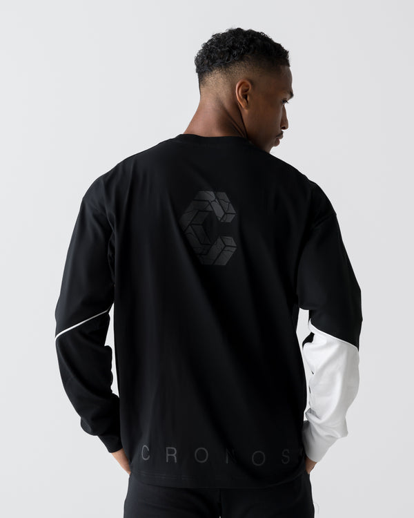 CRONOS SEGMENT L/S TEE【BLACK】