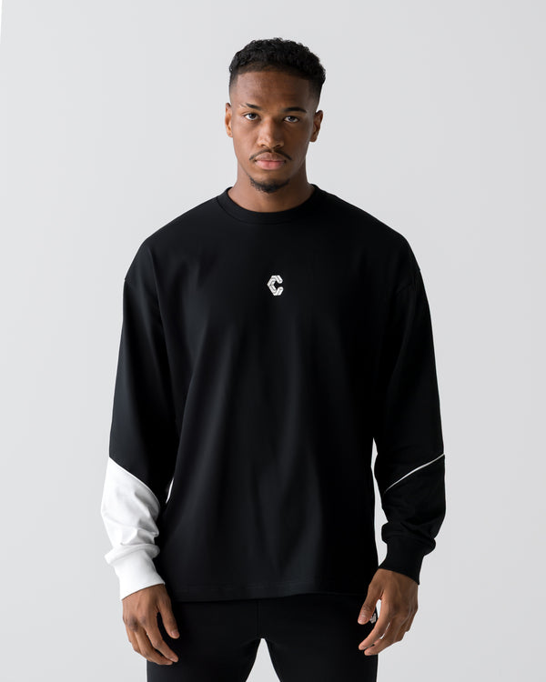 CRONOS SEGMENT L/S TEE【BLACK】