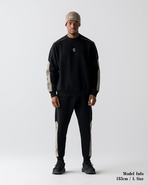 CRONOS ANGLE SWEAT【BLACK×TAUPE】