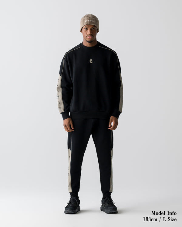 CRONOS ANGLE PANTS【BLACK×TAUPE】