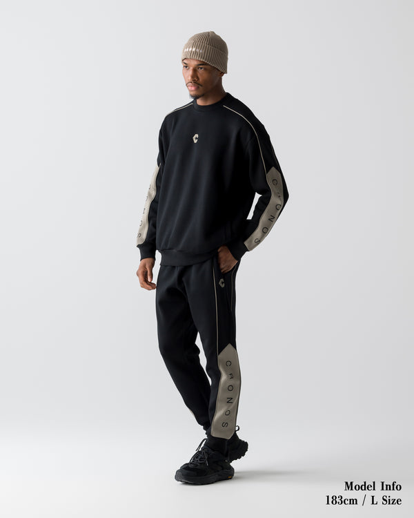CRONOS ANGLE SWEAT【BLACK×TAUPE】