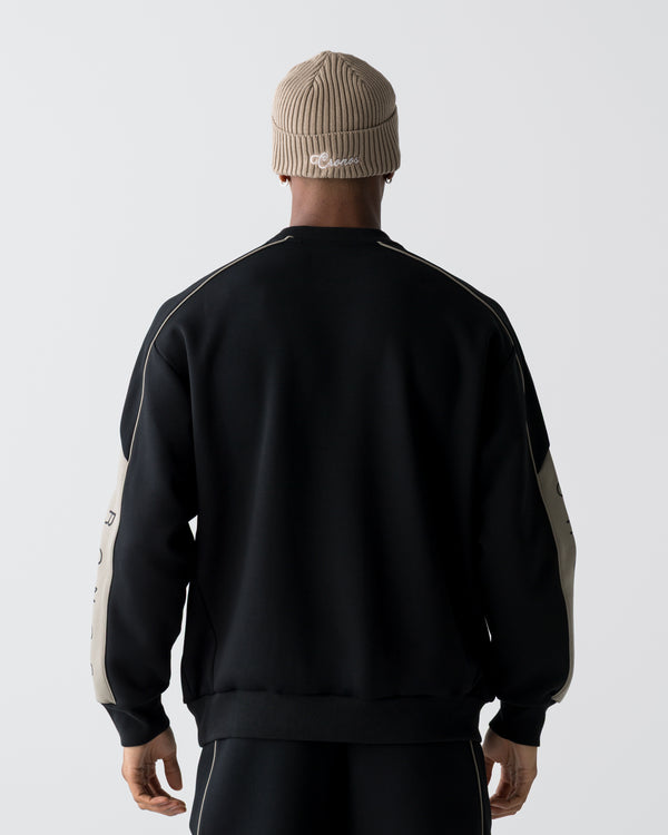 CRONOS ANGLE SWEAT【BLACK×TAUPE】