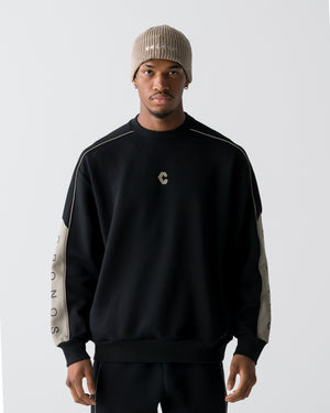CRONOS ANGLE SWEAT【BLACK×TAUPE】
