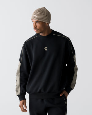 CRONOS ANGLE SWEAT【BLACK×TAUPE】