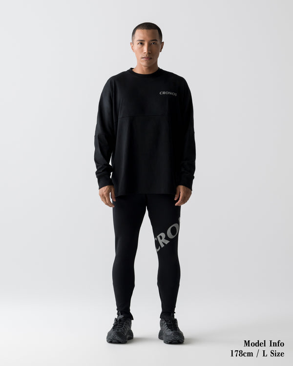 CRONOS REFLECTIVE LOGO L/S TEE【BLACK×SILVER】