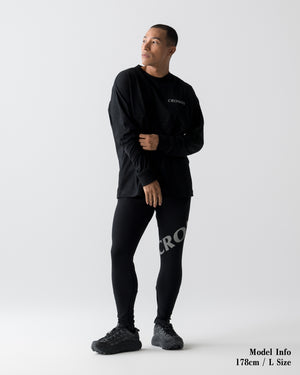 CRONOS REFLECTIVE LOGO SKINNY PANTS【BLACK×SILVER】