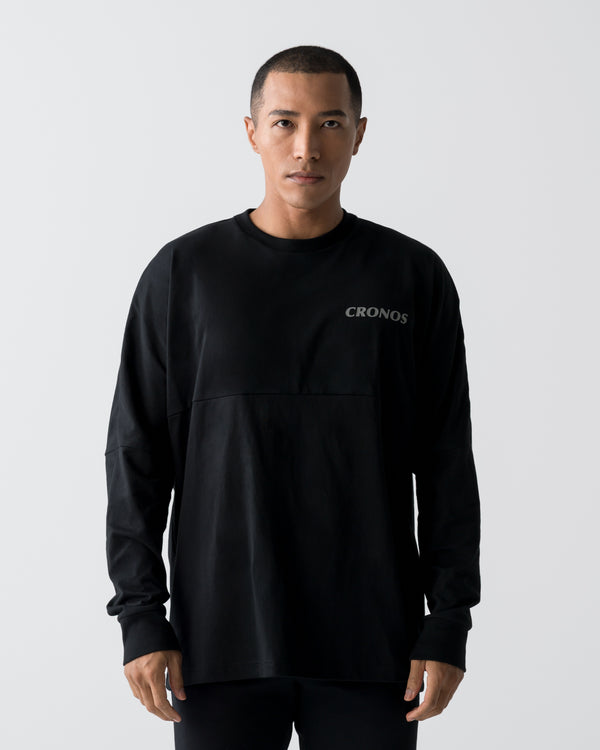 CRONOS REFLECTIVE LOGO L/S TEE【BLACK×SILVER】