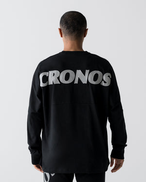 CRONOS REFLECTIVE LOGO L/S TEE【BLACK×SILVER】