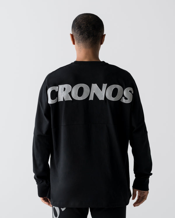 CRONOS REFLECTIVE LOGO L/S TEE【BLACK×SILVER】