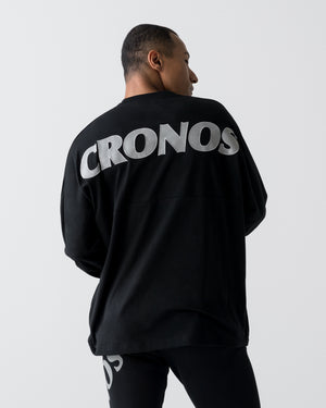 CRONOS REFLECTIVE LOGO L/S TEE【BLACK×SILVER】