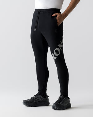 CRONOS REFLECTIVE LOGO SKINNY PANTS【BLACK×SILVER】