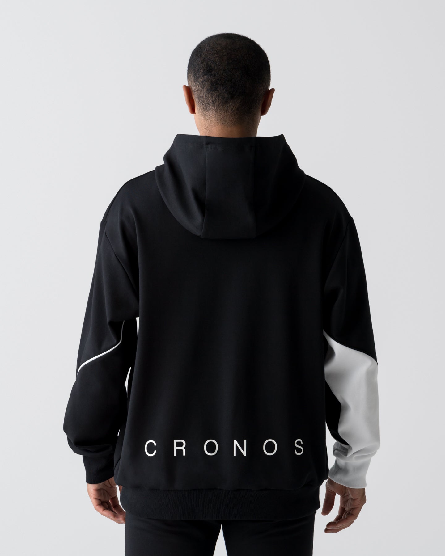 CRONOS SEGMENT HOODIE【BLACK×WHITE】