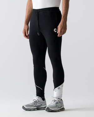 CRONOS  SEGMENT SKINNY PANTS【BLACK×WHITE】