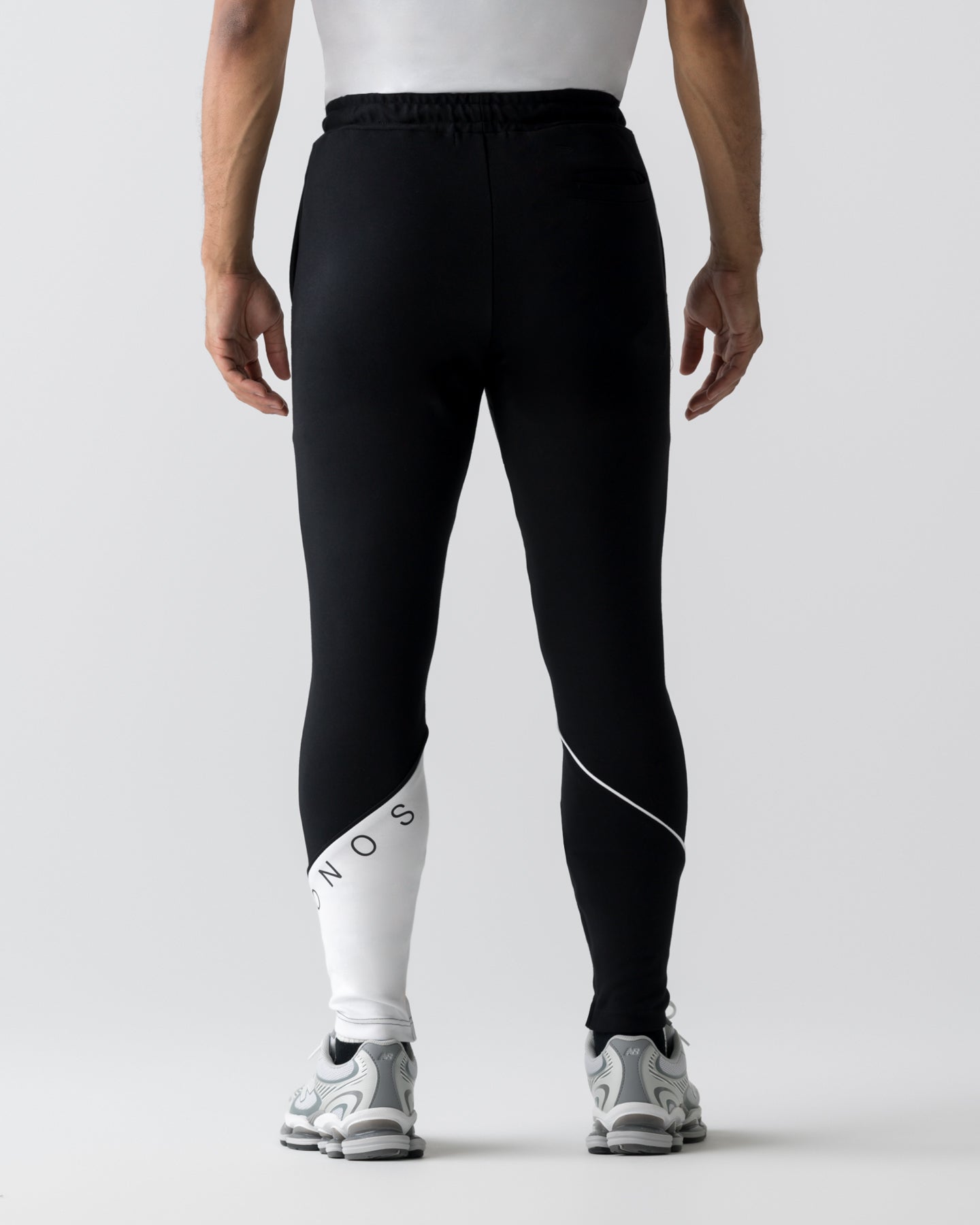 CRONOS SEGMENT SKINNY PANTS【BLACK×WHITE】