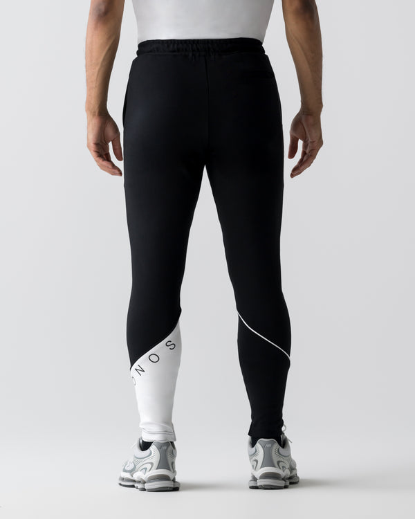 CRONOS  SEGMENT SKINNY PANTS【BLACK×WHITE】