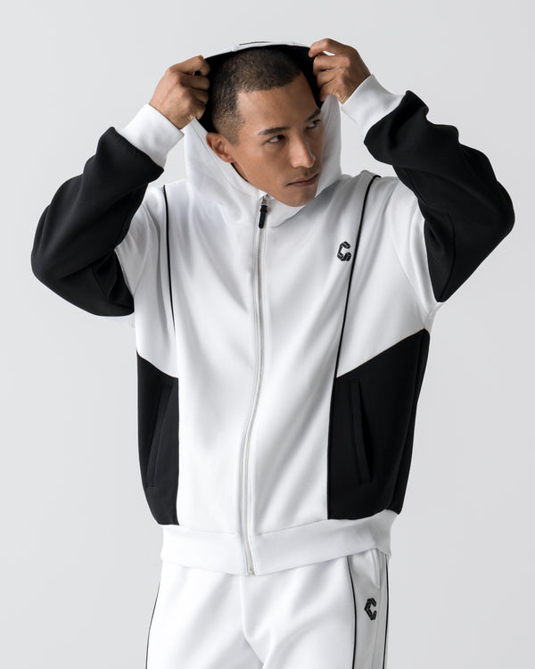 CRONOS ANGLE ZIP BLOUSON【WHITE】