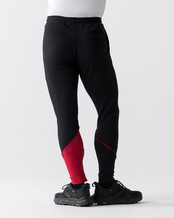 CRONOS  SEGMENT SKINNY PANTS【BLACK×RED】